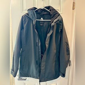 Burton women’s snowboarding/ skiing/ winter liner size medium. Charcoal gray